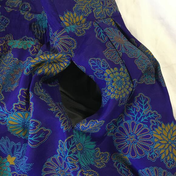 VINTAGE Norton McNaughton skirt fully lined pockets pleats size 8 floral - Picture 7 of 10